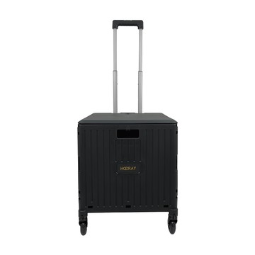 Hooray 四輪摺疊購物箱  黑色  1個