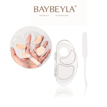 BAYBEYLA 貝貝拉 密封式摺疊雙面調色盤組【隔日到貨】粉底調色盤 粉底液 粉底盒 奶油刮刀 粉底棒 調色棒