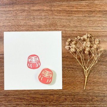 手刻橡皮章/招福達摩 開運達摩 可提供客製刻字