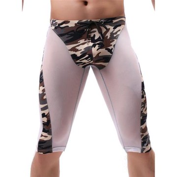 Mesh Breathable Fitness Leggings網眼速干透氣健身打底褲男士