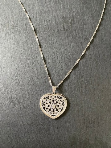 【銀線細工】Heart (L) 項鍊 / SV925
