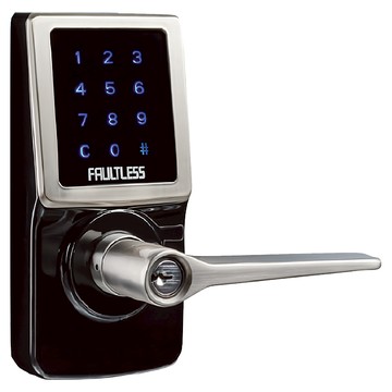 FAULTLESS 加安牌 二合一觸控式電子鎖 免鑰匙卡片/密碼開門 安裝簡單 低耗電量  TL-505P  孔洞符合可DIY 安裝