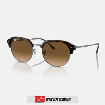 【RayBan 雷朋】圓形金屬偏光太陽眼鏡(RB4429-710/M2 53mm 偏光鏡片)