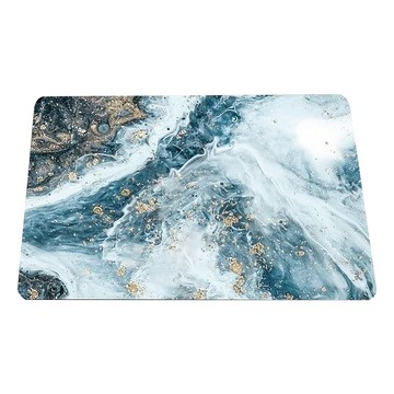 德利生活 大理石北歐輕奢硅藻泥地墊 60 x 40cm 星河色 浴室吸水防滑地墊  1個