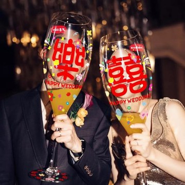 婚禮大號創意超大高腳杯巨型杯聚會紅酒杯婚宴敬酒杯同歸于盡杯