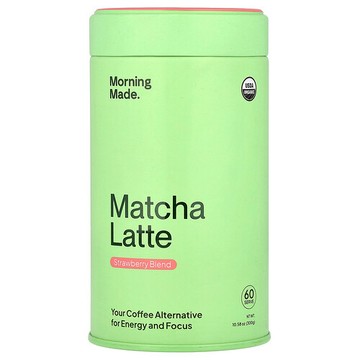 Morning Made, 抹茶拿鐵，草莓混合物，8.46 盎司（240 克）