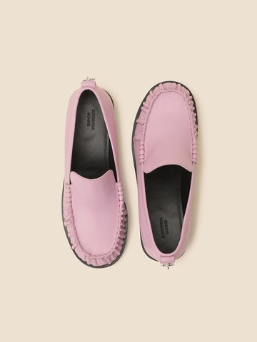 Pleated Glossy Leather Loafer [Pink] (DG1DS25017PIK)
