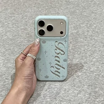 ✨iphone18pro保護殼✨日韓薄荷綠英文冰川紋17Pro/16/15/14手機殼13少女12小眾11個性xr