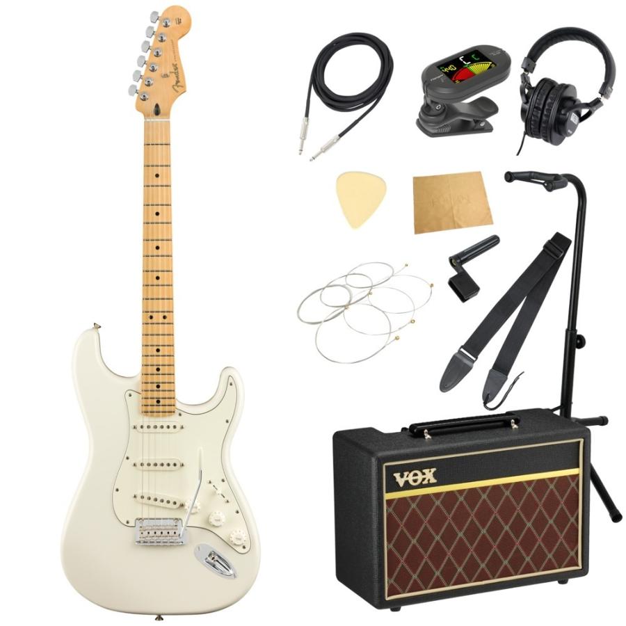 フェンダー Fender Player Stratocaster MN Polar White エレキギター VOXアンプ付き 入門11点 初心者セット