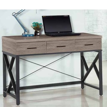 AS DESIGN 雅司家具-理伯工業風4尺三抽書桌-120*59*82cm