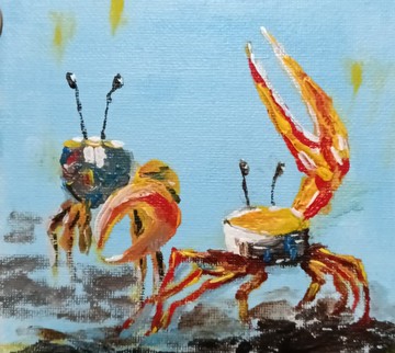 靜謐潮間帶的舞者   原創油畫獨一無二  立即擁有