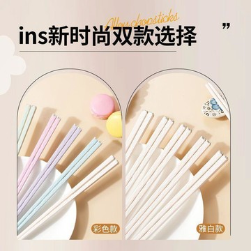 🌸臺灣發貨🌸環保餐具 健康愉筷 國小餐具 合金筷子 健康高檔輕奢抗菌防黴防滑耐高溫家用高顏值分餐一人一筷 質感餐具