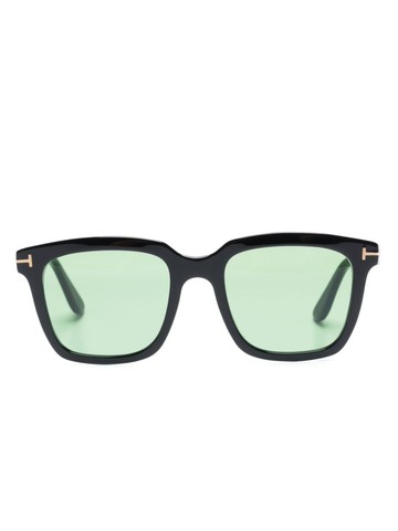 TOM FORD Eyewear - tinted-lenses square-frame sunglasses - men - Acetate - 53 - Black