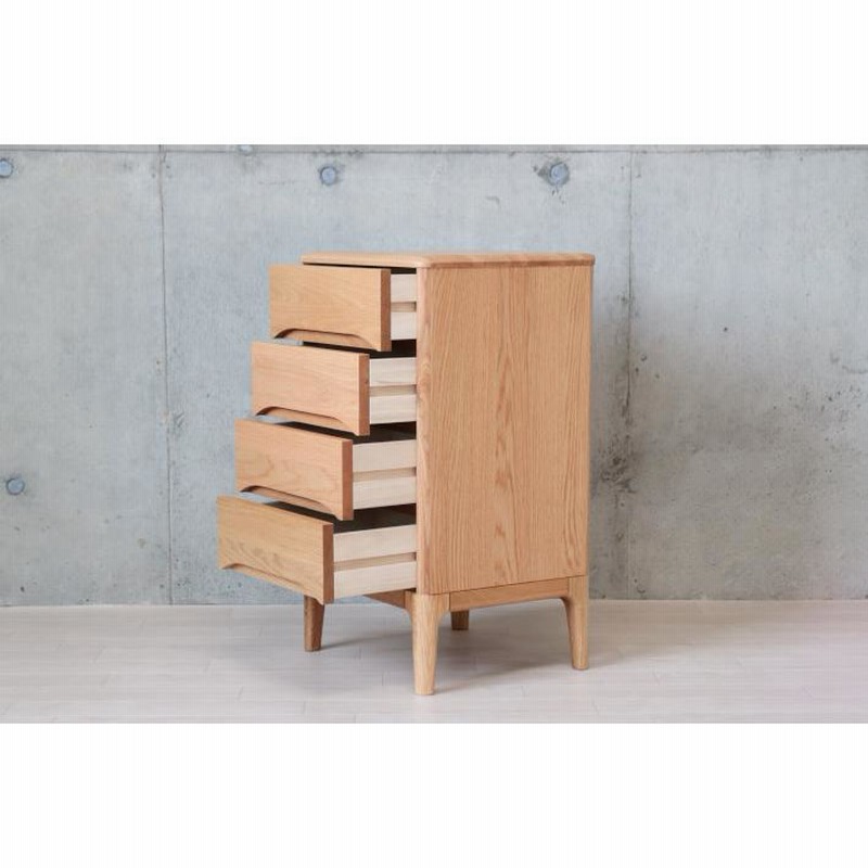 ナチュラルオーク材 4段チェスト ポーランド製 4段チェスト
