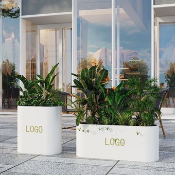 免運 花箱 戶外花箱 花箱隔斷 戶外鐵藝花箱室外庭院隔斷花盆商業街奶茶店外擺花槽組合種植花壇 可開發票 全館五折 工廠現貨直銷 新品特價 b8302