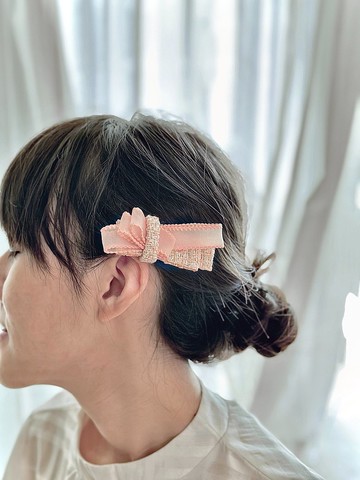 【原創 手工 】小香風 儀式 蝴蝶結 髮夾
