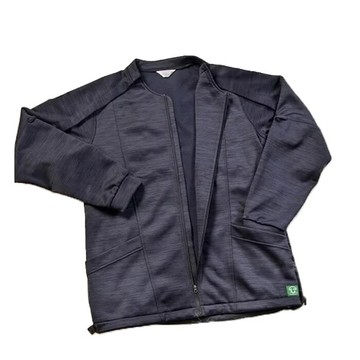 海夫康澄國際 kcwear 易穿脫刷毛運動外套 肩可開/內刷毛/秋冬 深藍麻花(q11)