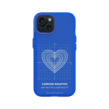 iPhone 15 Clear 激光藍 - Valentine's Day Collection - 愛的方程式：同心愛（白）