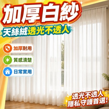 加厚白紗 天絲絨透光不透人 窗簾 紗簾窗紗 窗簾紗 透光不透人窗戶窗紗 法式窗簾 通風 隔間簾 透光窗簾 白色窗簾