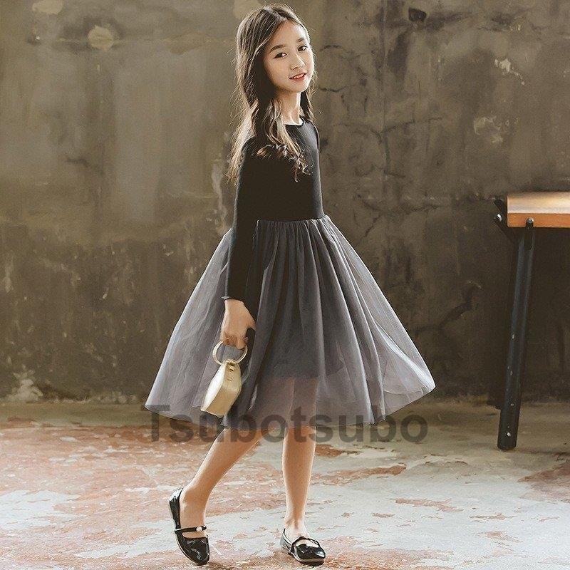 子供服 ワンピース キッズ 女の子 長袖 秋冬 厚手 レースワンピース 膝丈ワンピース 子供ドレス dress ジュニア インナー おしゃれ 可愛い  暖かい 通学着 新品 通販 LINEポイント最大0.5%GET | LINEショッピング