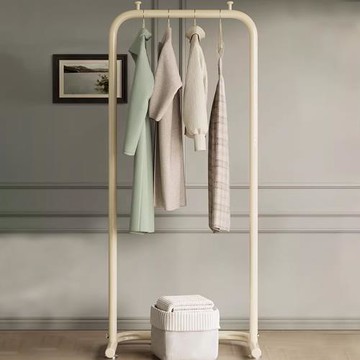 掛衣架 家用落地晾衣架 小型臥室衣帽架 客廳陽台涼曬衣架 衣架掛桿加粗管徑腿支撐 升級可調式腳墊 U型支撐加粗螺栓穩固增高 旋轉可調式靈活升降高度