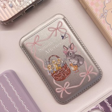 發呆小兔 溫柔棉花糖系列 磁吸皮革卡套 CSBS04
