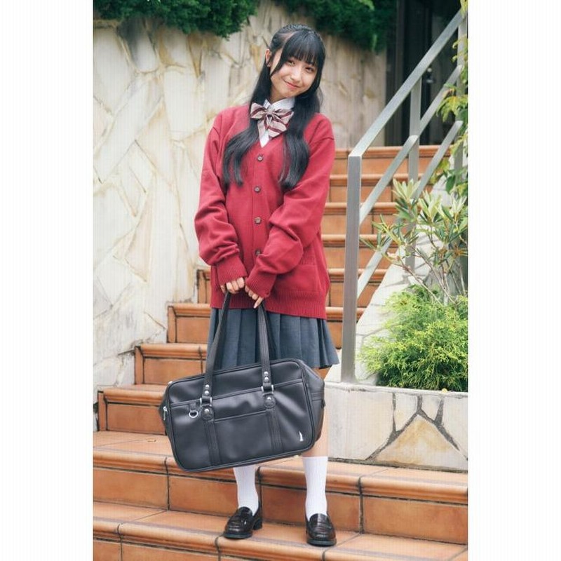 イーストボーイ スクールバッグ 合皮 女子 茶 黒 ブラウン