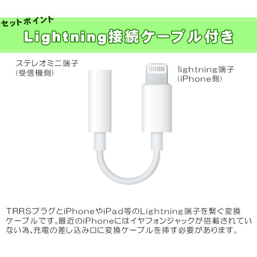 iPhone接続対応 ワイヤレスピンマイク2個＋ウィンドスクリーンセット カメラマイク