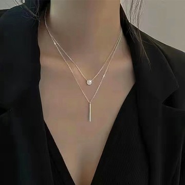韓系 輕奢時尚 項鍊 F542 項鍊女 長項鍊 項鏈 女生項鍊 项链 鎖骨項鍊 吊墜 銀色 金色 簡約 造型 潮流