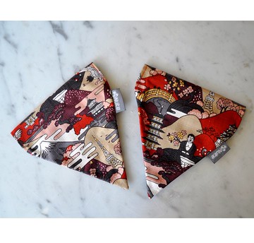 發光狗領巾 狗領巾 發光領巾  富士山日式和風款