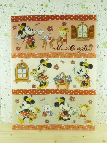 【震撼精品百貨】Micky Mouse 米奇/米妮  分類掀開夾-米妮與小熊的生活 震撼日式精品百貨