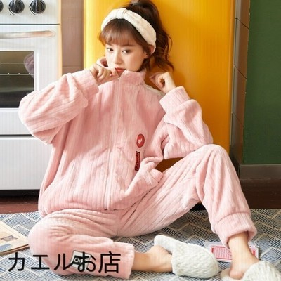 ヴィジョン ストリートウェア 2点パジャマ ルームウェア レディース 秋 冬 長袖パジャマ パンツ上下セット 暖かい 部屋着 寝巻き オシャレ 可愛い 通販 Lineポイント最大get Lineショッピング