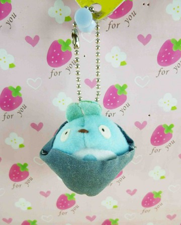 【震撼精品百貨】となりのトトロTotoro 絨毛鎖圈-桶子藍 震撼日式精品百貨