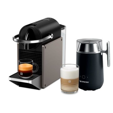 【Nespresso】膠囊咖啡機 Pixie 極致鈦+Barista咖啡大師調理機 組合