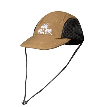 日本限定 POLER 2WAY DRAWCORD SURF CAP 風格戶外穿搭老爹帽 / 防曬透氣五片帽 / 卡其色