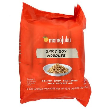 Momofuku, 香辣大豆麵條，5 包，每包 3.35 盎司（95 克）
