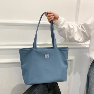 2024新款韓版通勤托特包女大容量手提包牛津布尼龍簡約單肩潮大包