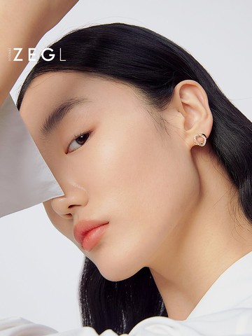ZENGLIU雙環纏繞耳環女輕奢小巧耳釘簡約冷淡風氣質時尚百搭耳飾