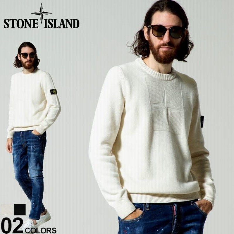ストーンアイランド メンズ STONE ISLAND ロゴ ジャガード クルー 