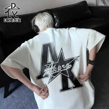 最後出清▼DR更衣室-男裝 美式AK印花T恤 重磅短T 男生T恤 韓系穿搭夏天 衣服 大尺碼5XL【NL624423】
