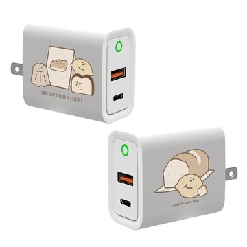 【品牌聯名】The Butters奶油打卡中USB3.0+PD20W雙孔充電器