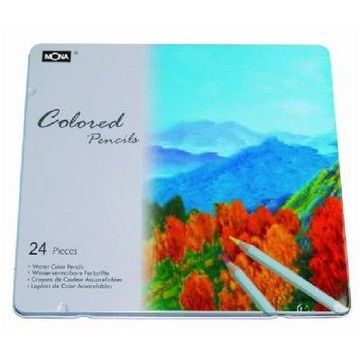 蒙娜 油性24色鐵盒色鉛筆 80507-24【APP滿額下單10%點數(單一帳號最高5000點)】1/31止