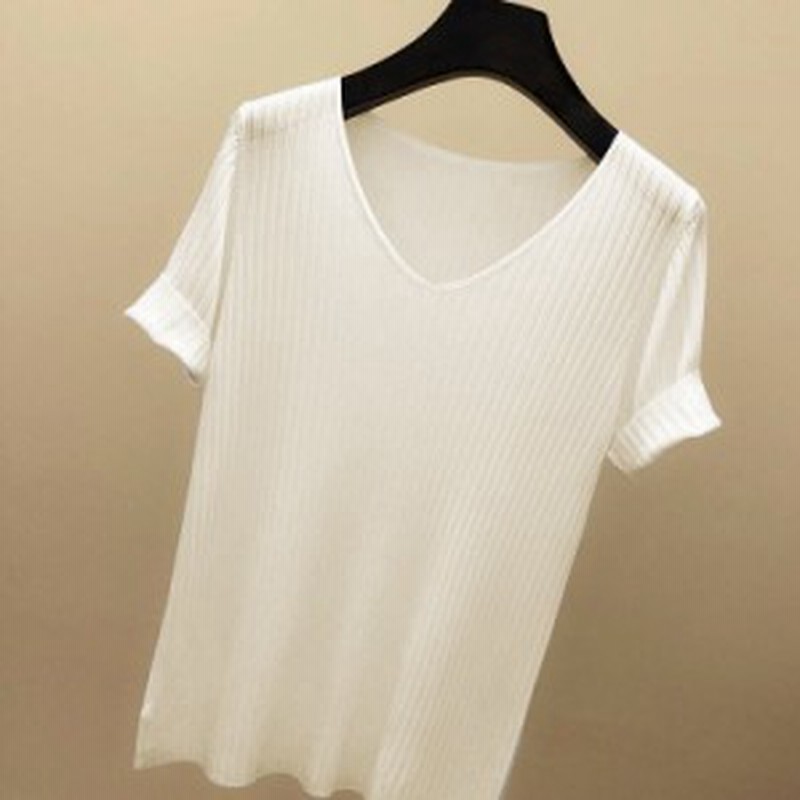Tシャツ Tシャツ レディース 無地 薄手 白 黒ｖネック 新作 オシャレ 女性用 半袖 大人 春 夏 ゆったり ファッション シンプル カジュア 通販 Lineポイント最大1 0 Get Lineショッピング
