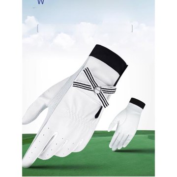 PGM 加長版高爾夫手套女士真皮手套透氣小羊皮帶馬克golf左右雙手