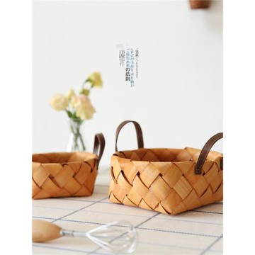 野餐籃手提水果籃竹編籃子收納筐竹筐面包雞蛋小提籃藤編織收納籃