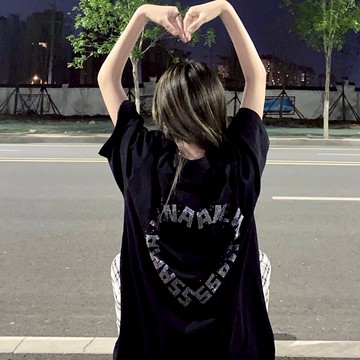 短袖t恤女夏季寬松ins潮牌原宿風設計感小眾oversize上衣