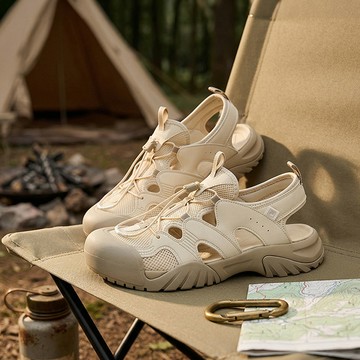 FILA #韓韶禧代言款 PEITO v2 中性護指運動涼鞋-米 4-S140A-260