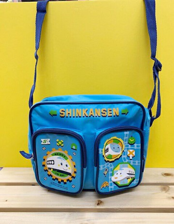 【震撼精品百貨】Shin Kan Sen 新幹線 兒童用防水斜背包-藍號誌#95151 震撼日式精品百貨