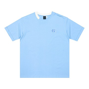 NCAA 短T 中性 北卡羅來納 北卡藍白 刺繡LOGO 領口拼接 休閒 男女 7225501181