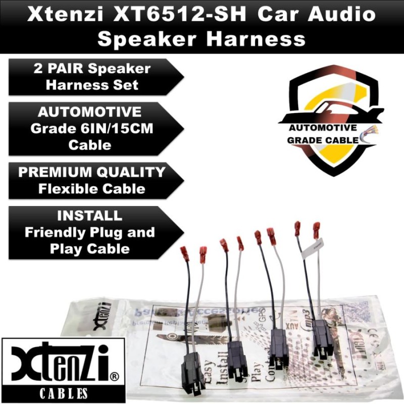 Xtenzi 2 Pair Car Speaker Harness Set Compatible with Select Chr